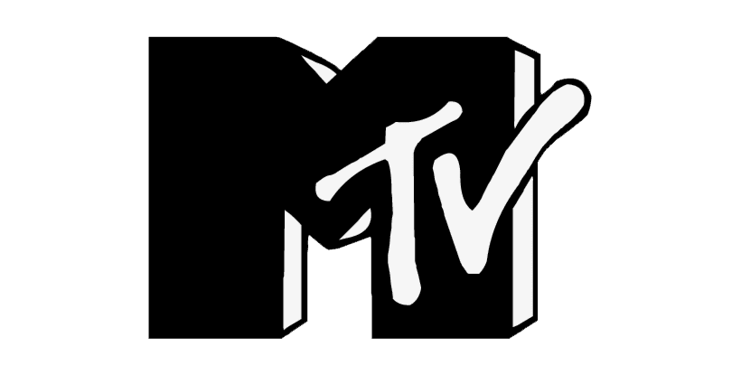 MTV logo. NY NJ Sound provides sound recording and mixing for MTV.