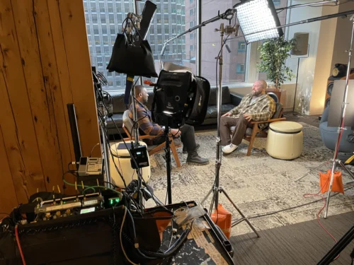Sound recording for ABC News interview with recording artist Teddy Swims